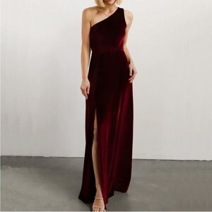 Baltic Born Tatiana Velvet One Shoulder Maxi Dress - Size Large